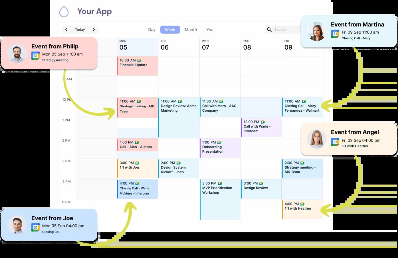 Integração com Google Calendar dentro do CRM